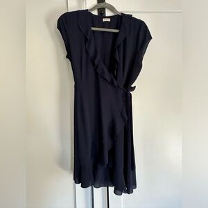 Sunday best navy ruffle dress